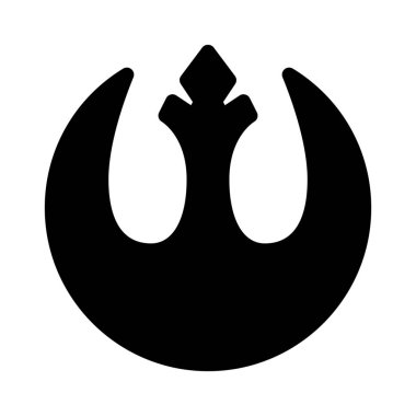 Rebel İttifak'ın sembolü beyaz arka plan üzerinde izole 