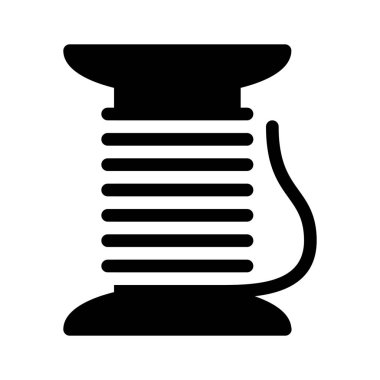 Basit vektör illüstrasyon işareti dikiş iplik bobin