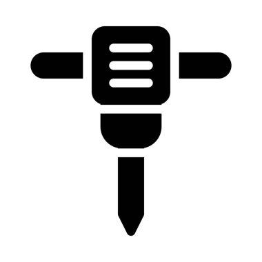 Jack çekiç Aracı, basit siyah çizgi resimde beyaz arka plan üzerinde