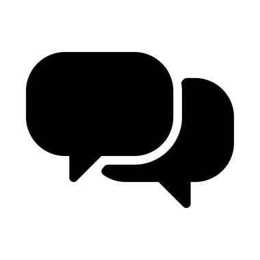 Dikdörtgen konuşma balonları beyaz arka plan üzerinde izole 