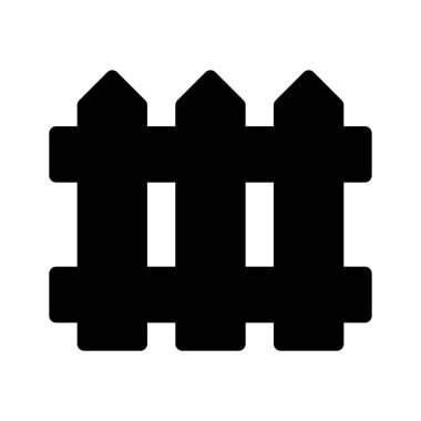 Beyaz izole Emanet çit koruma simgesi 