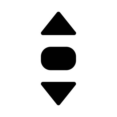 Kaydırma yukarı ve aşağı basit vektör çizimi