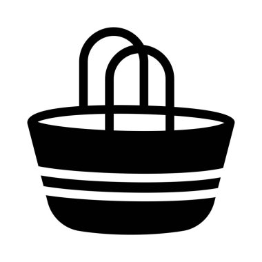 Basit vektör illüstrasyon işareti Tote çanta