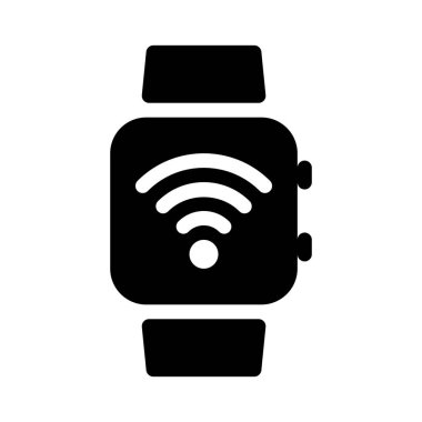 Smartwatch Wifi ağ basit vektör çizim