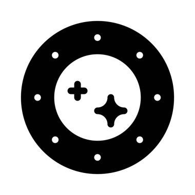 Uzay penceresi görünümü basit vektör çizim