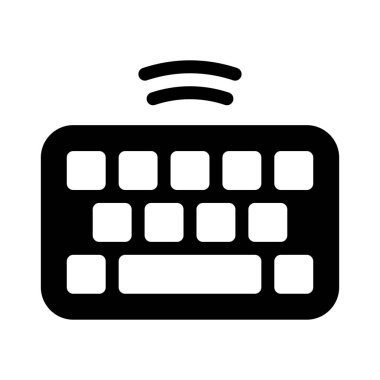 Kablosuz bilgisayar klavye basit vektör çizim