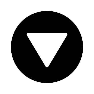 Konumu ok aşağı beyaz arka plan üzerinde