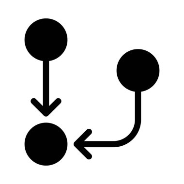 Beyaz arka plan üzerinde izole ters daire işlem simgesi 