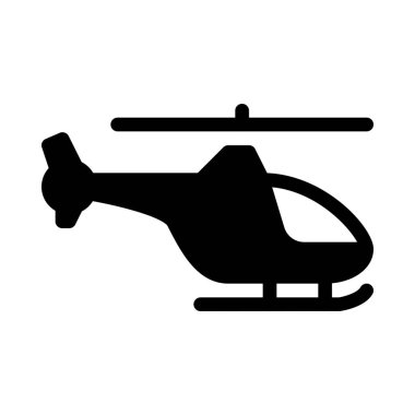 Air Transport Helicopter  icon isolated on white 