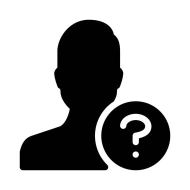 Basit vektör illüstrasyon işareti Bilinmeyen Kullanıcı