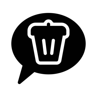 Delete sohbet veya beyaz izole Sil simgesini