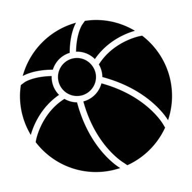 Plaj topu, vektör tasarımı