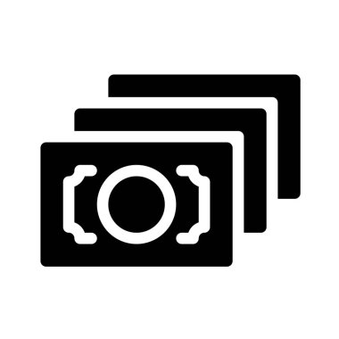 Banknot yığılmış beyaz arka plan üzerinde izole kadar