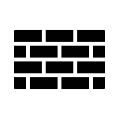 Basit vektör illüstrasyon işareti tuğla duvar İnşaat