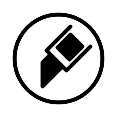 Basit vektör illüstrasyon simge burada kesme işareti