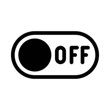 Anahtarı veya Power Off basit vektör çizim