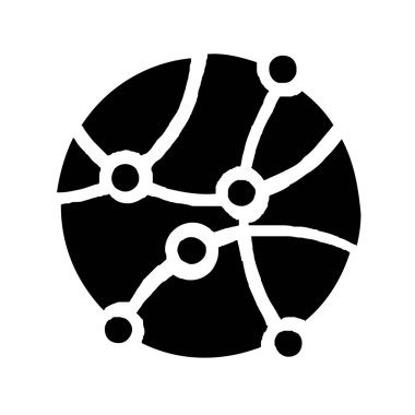 Beyaz arka plan üzerinde izole küresel kapsama alanı simgesi 