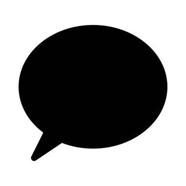 Konuşma elips balonu basit vektör çizim