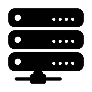 Sunucu anahtarları bağlı basit vektör çizim