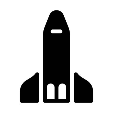 Uzay mekiği uzay gemisi basit vektör çizim