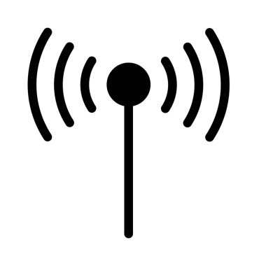 Basit vektör illüstrasyon işareti verici veya hücresel kule sinyal