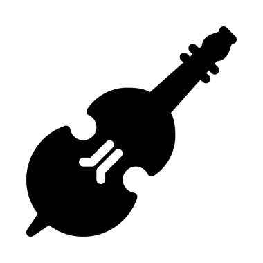 Violoncello Müzik Aleti simgesi beyaz izole 