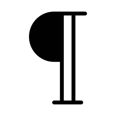 Paragraf aracı ve beyaz arka plan üzerinde izole ayarı 