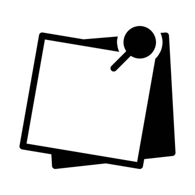 PIN yapışkan notlar beyaz arka plan üzerinde izole 