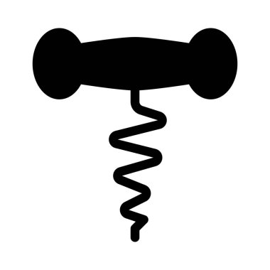 simple vector illustration icon of corkscrew