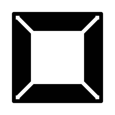 Basit vektör çizim kare basit çerçeve