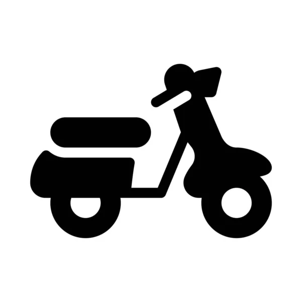 Ilustración Vectorial Simple Vintage Scooter Ride — Vector de stock