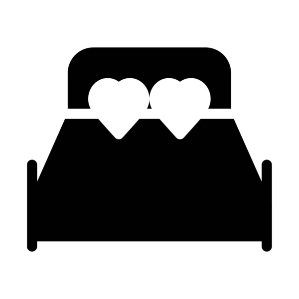 Illustration Vectorielle Couple Chambre Romantique — Image vectorielle