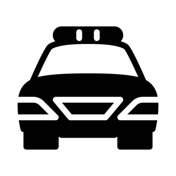 Поліція Або Поліцейський Автомобіль Ізольовані Білому Тлі — стоковий вектор