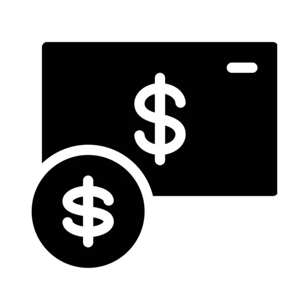 Eenvoudige Vector Afbeelding Icoon Van Munt Cash — Stockvector