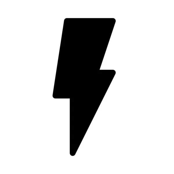 Flash Eller Thunderbolt Symbol Isolerad Vit Bakgrund — Stock vektor