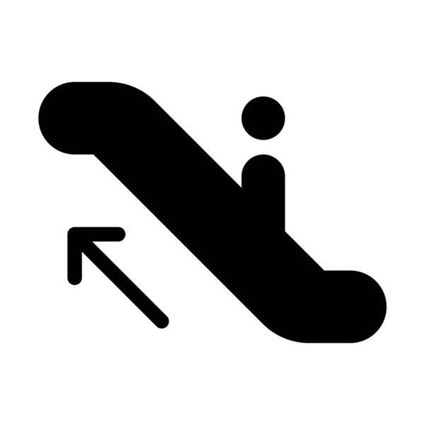 Escalator Sign Isolé Sur Fond Blanc — Image vectorielle