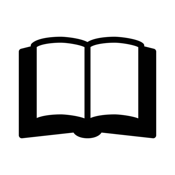 Ikona Knihy Page Open Izolované Bílém — Stockový vektor