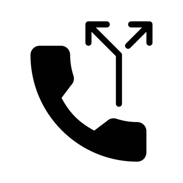 Simple Vector Illustration Split Telephone Call — Stock Vector