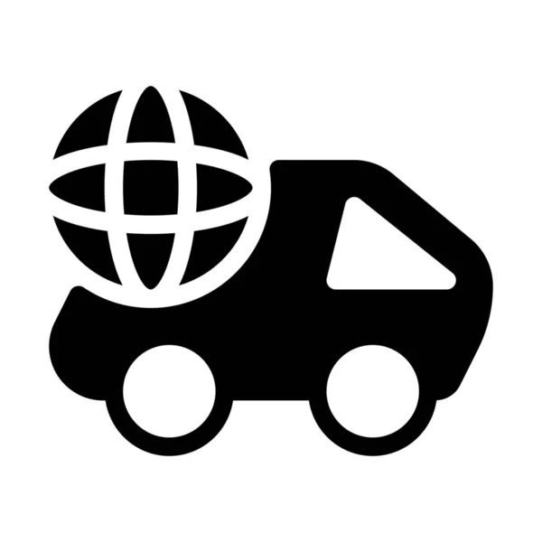 Global Delivery Cargo Isolé Sur Fond Blanc — Image vectorielle