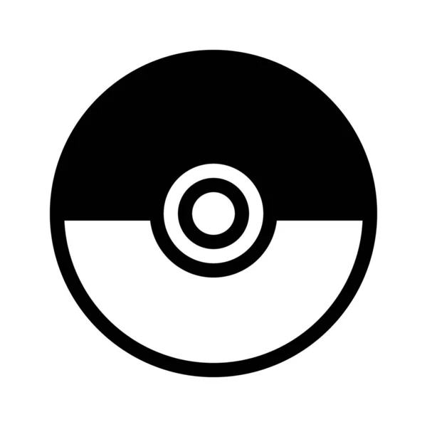 Game Pokeball Outline Icon Pokemon Container Vector Illustration