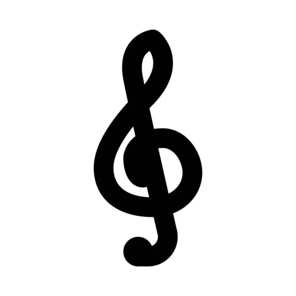バイオリンの音楽キーの単純なベクトルの図記号 — ストックベクタ