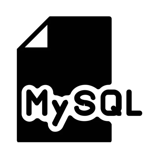 Mysql Script Language Simples Ilustração Linha Preta Sobre Fundo Branco —  Vetores de Stock