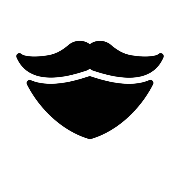 Mustasch Med Skägg Vektor Design — Stock vektor