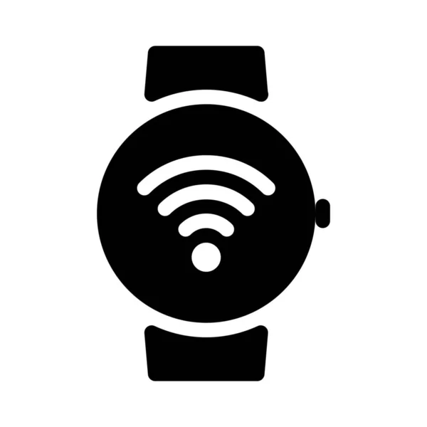 Простая Векторная Иллюстрация Подключения Smartwatch Wifi — стоковый вектор