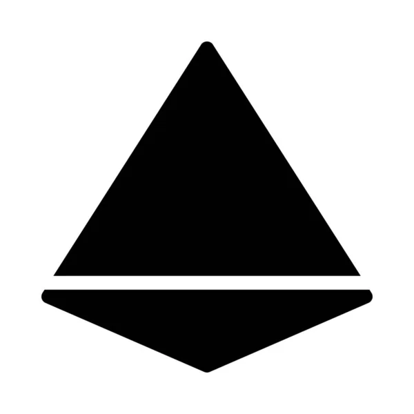 Sinal Simples Ilustração Vetor Forma Poliedro Tetrahedra — Vetor de Stock
