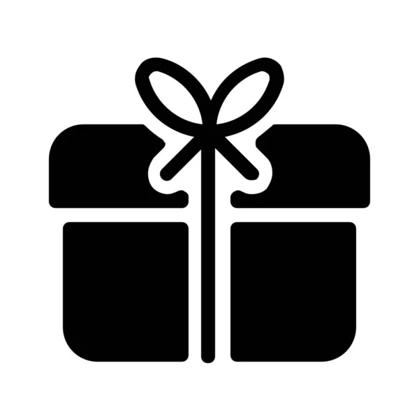 Caja Regalo Envuelta Fondo Blanco — Vector de stock