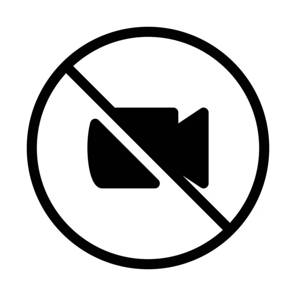 禁用相机符号 矢量插图 — 图库矢量图片
