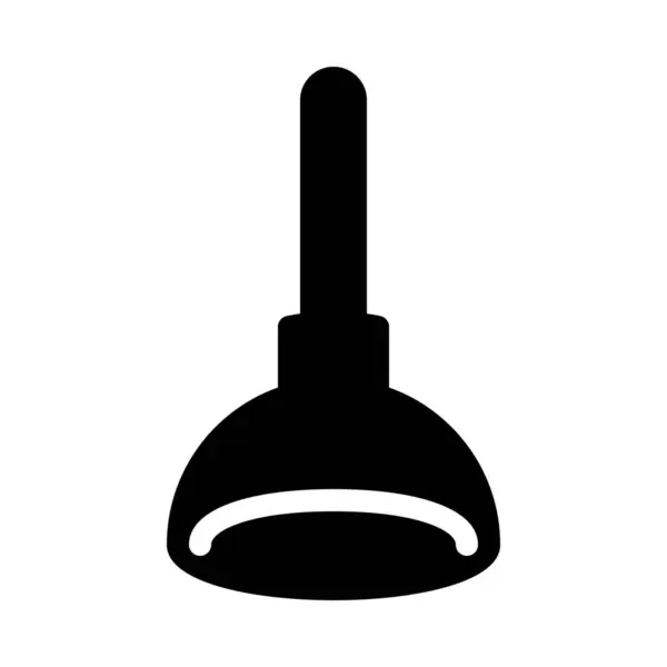 Einfache Vektor Illustration Zeichen Der Toilettenpumpe Oder Kolben — Stockvektor