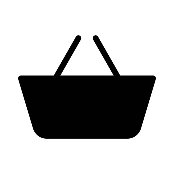 简单的向量例证购物篮与把柄 — 图库矢量图片