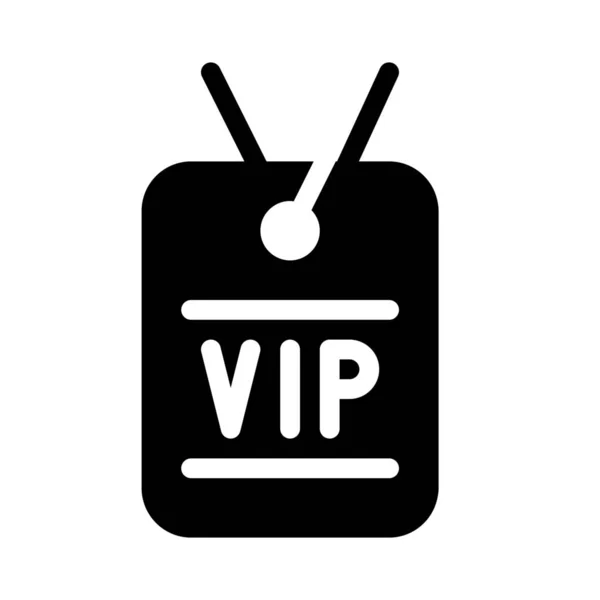 Vip Neck Tag Icon Simple Line Illustration — Stock Vector
